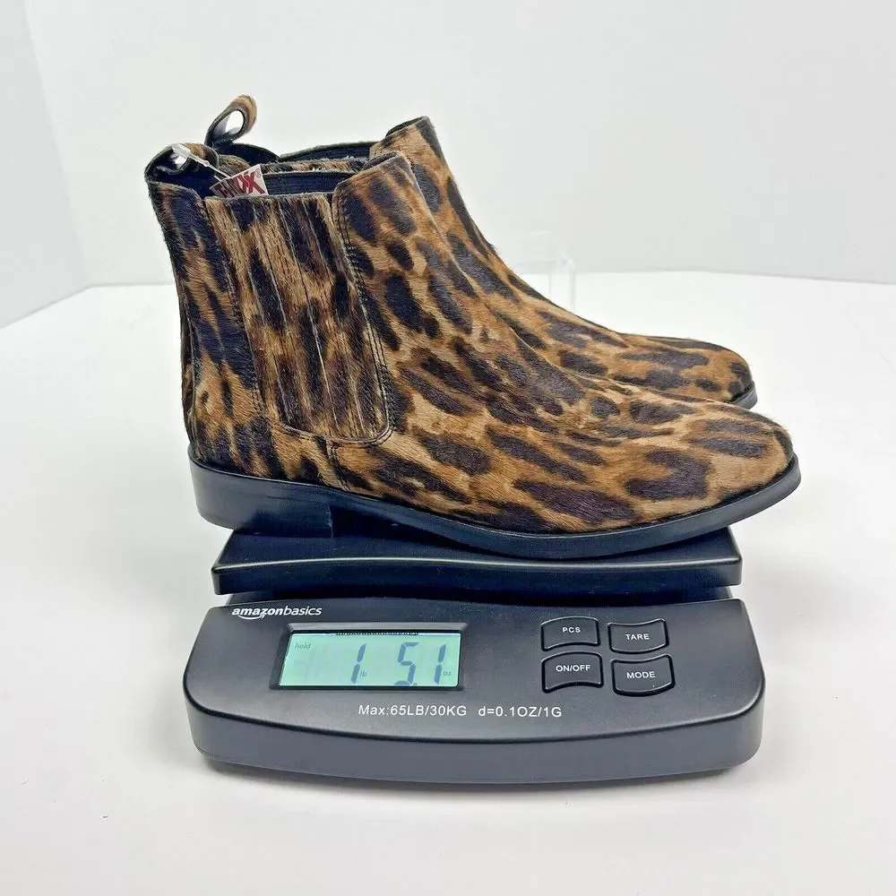 VINCE CAMUTO Cheetah‎ Print Boots Bootie Calf Hair Womens Size 6 Animal Print